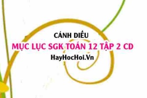 Mục lục SGK Toán 12 tập 2 Cánh Diều: Lý thuyết và bài tập Toán 12 Cánh Diều